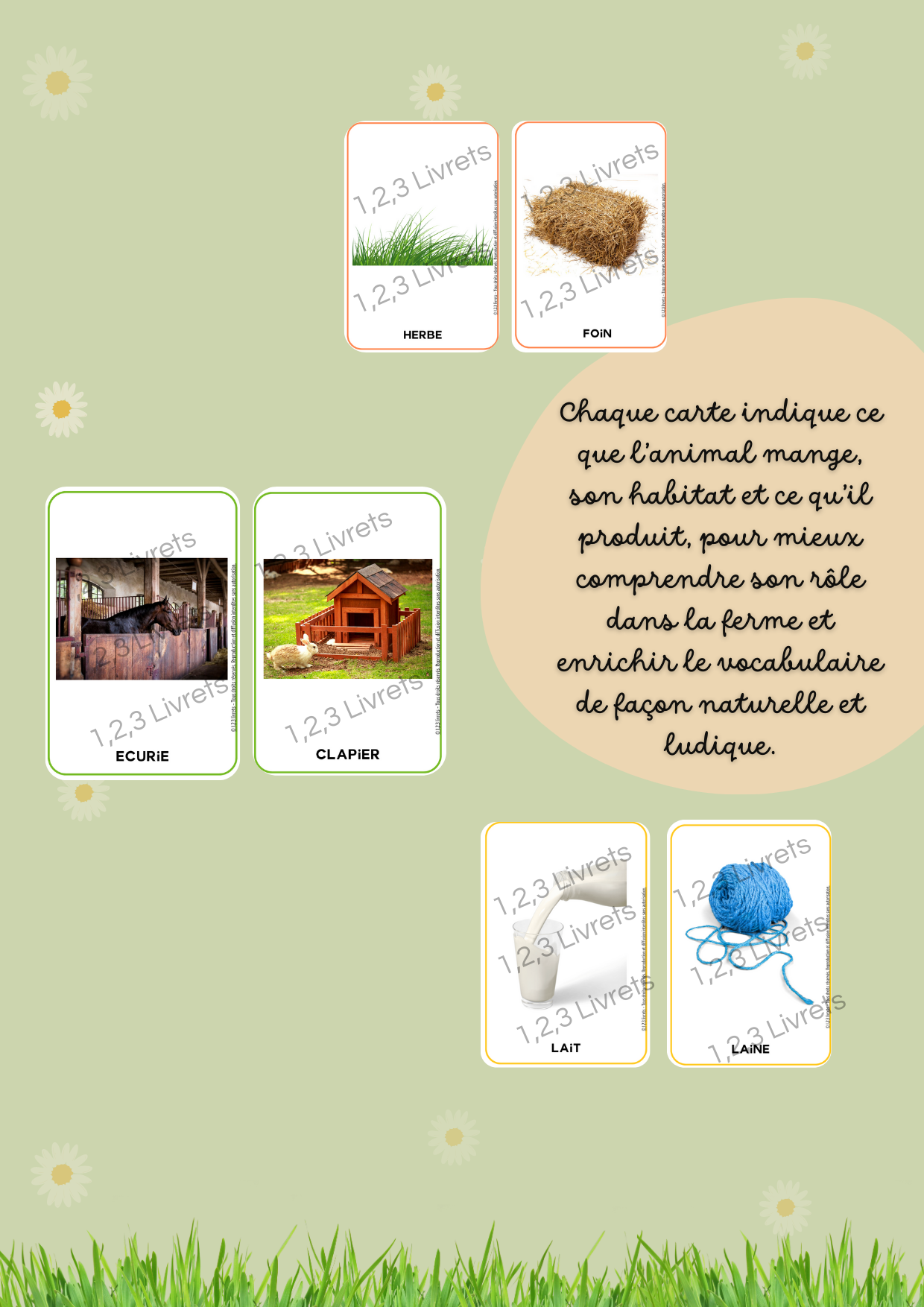 FLASHCARDS Animaux de le ferme