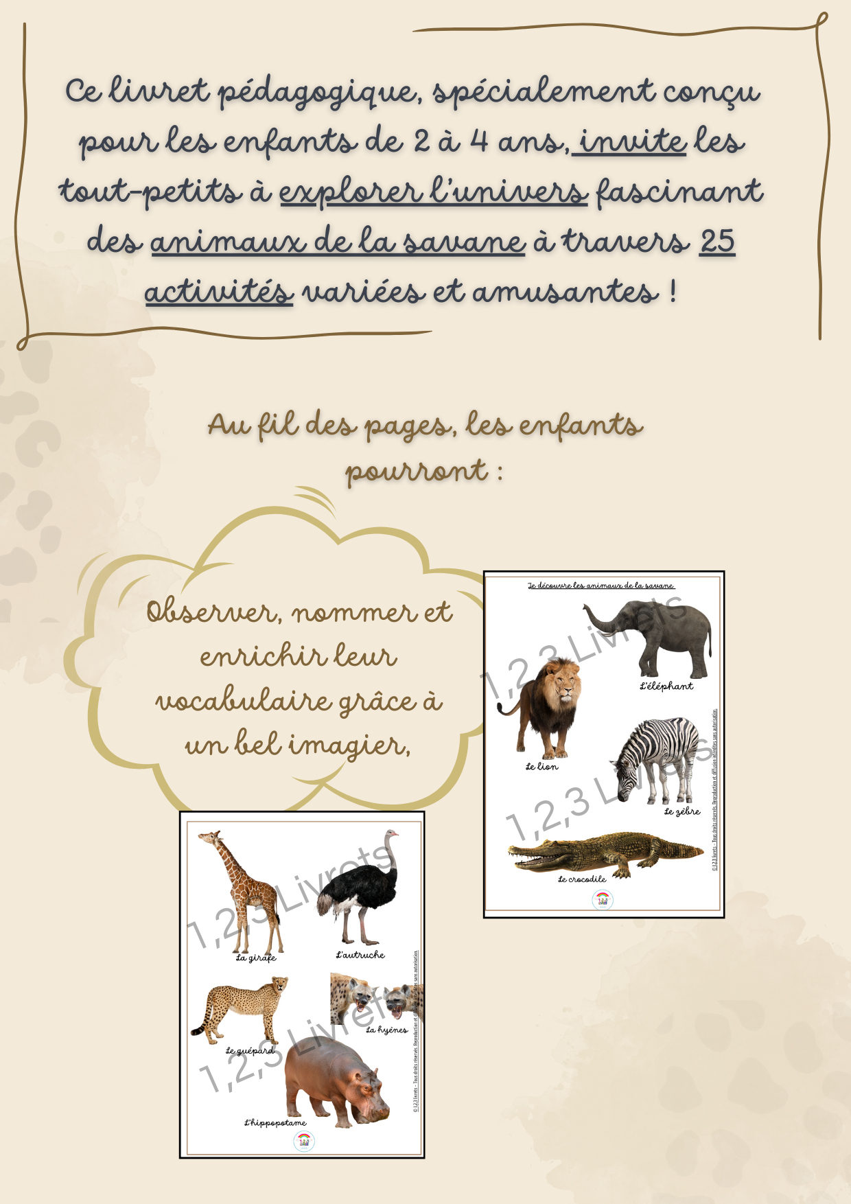 Les animaux de la Savane