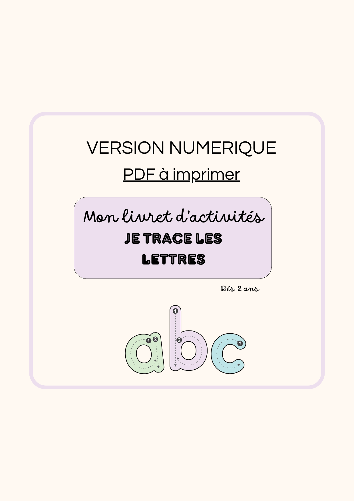 Je trace les lettres de l'alphabet - PDF