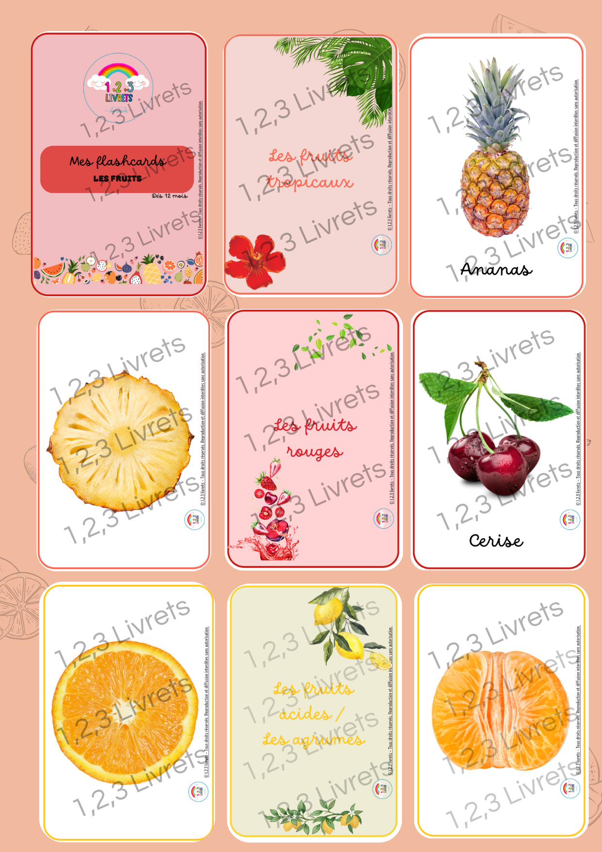 FLASHCARDS - Les fruits