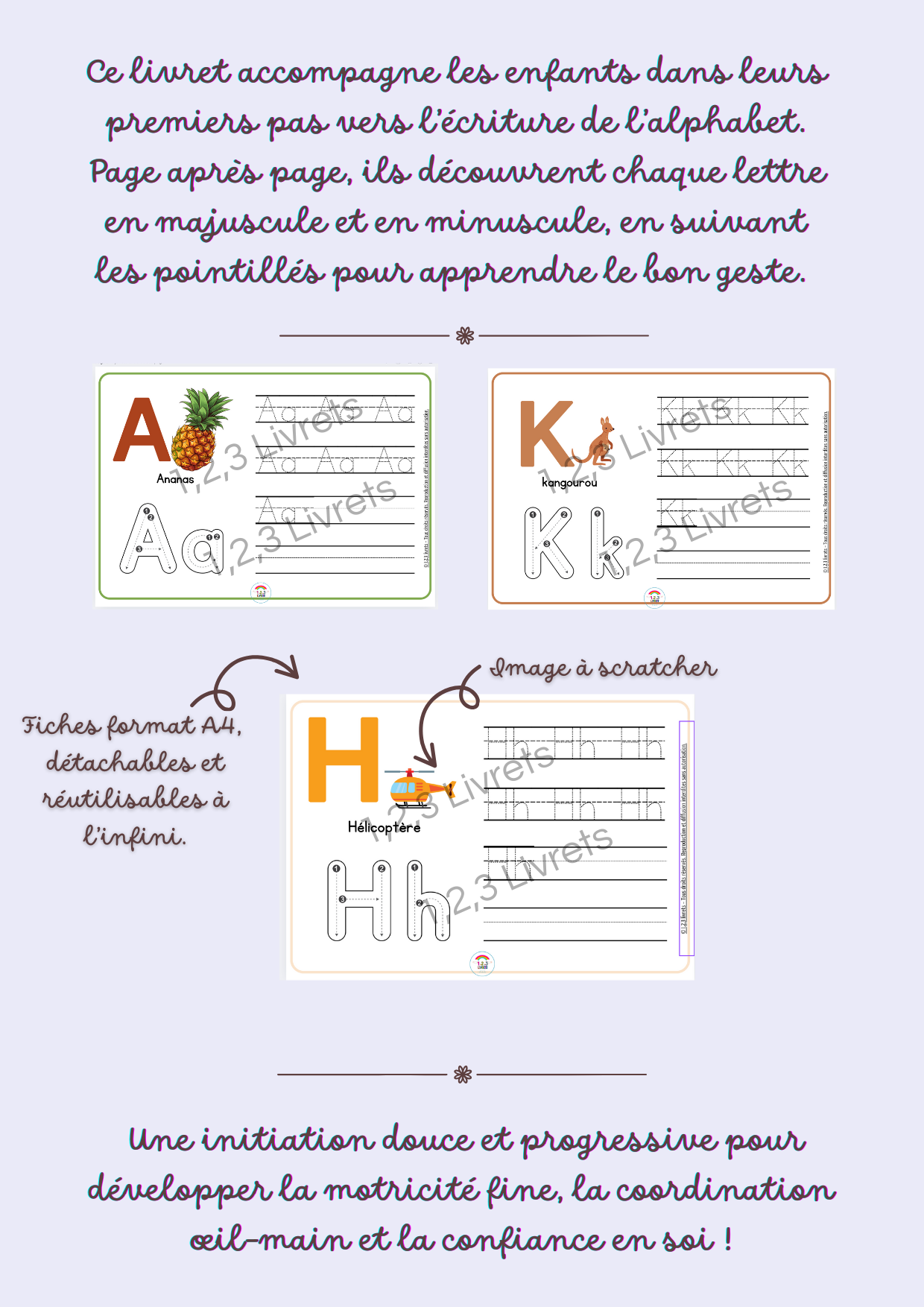 Je trace les lettres de l'alphabet