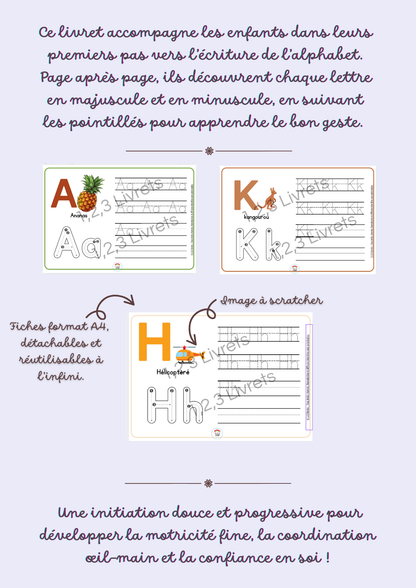 Je trace les lettres de l'alphabet