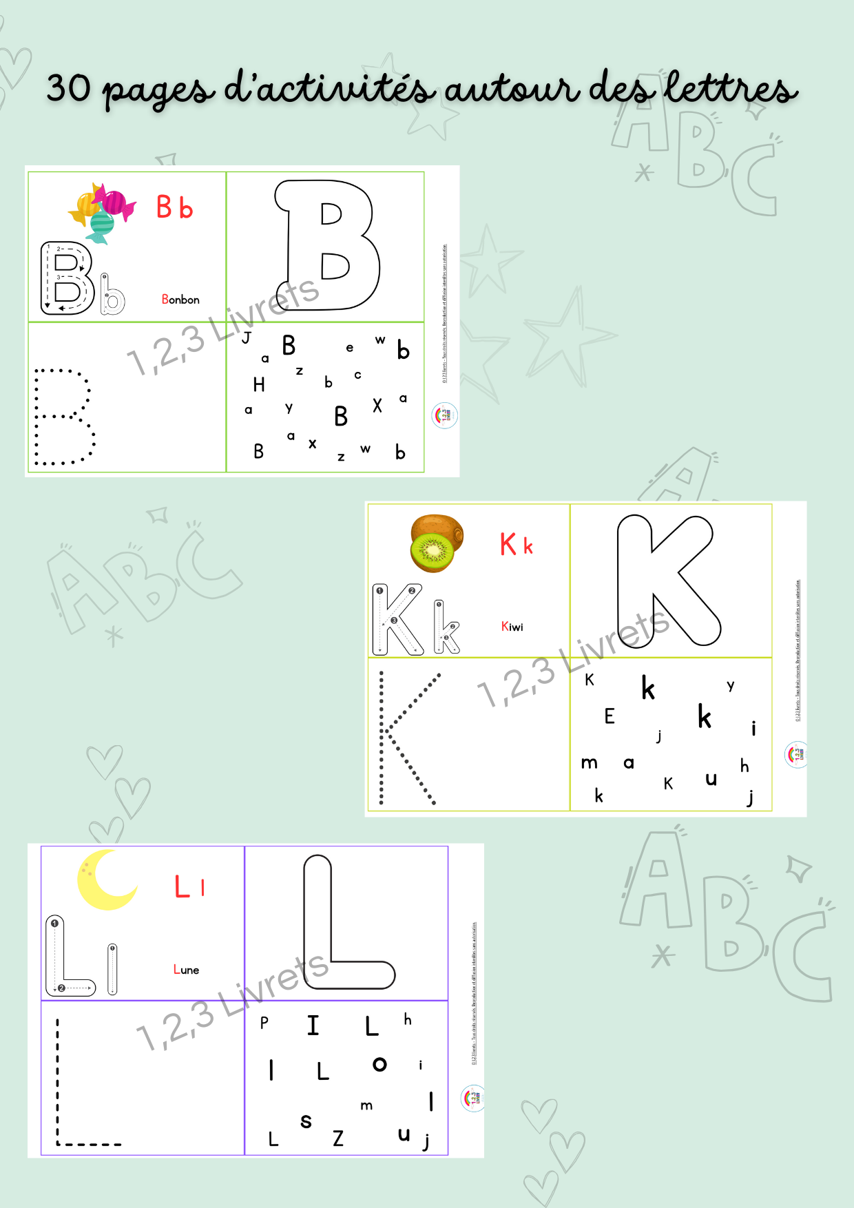 Les lettres de l'alphabet