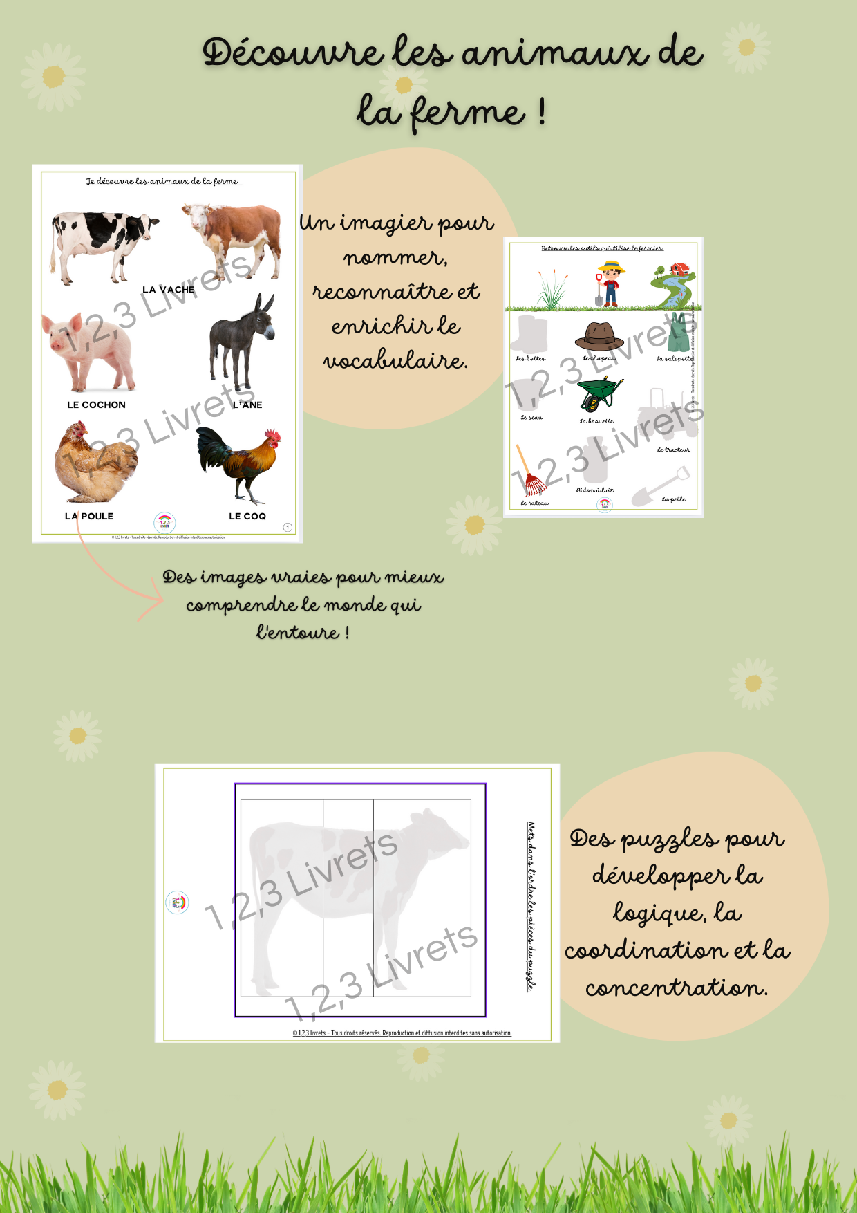 Les animaux de la Ferme - Livret XL