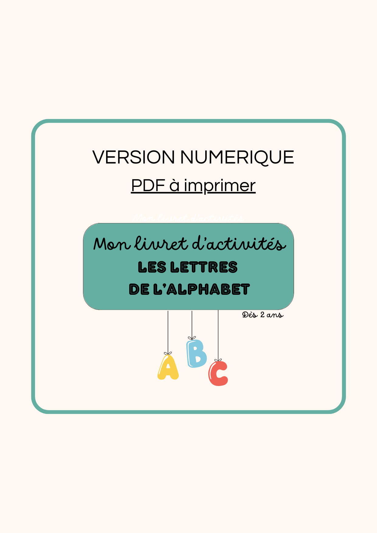 Les lettres de l'alphabet - PDF