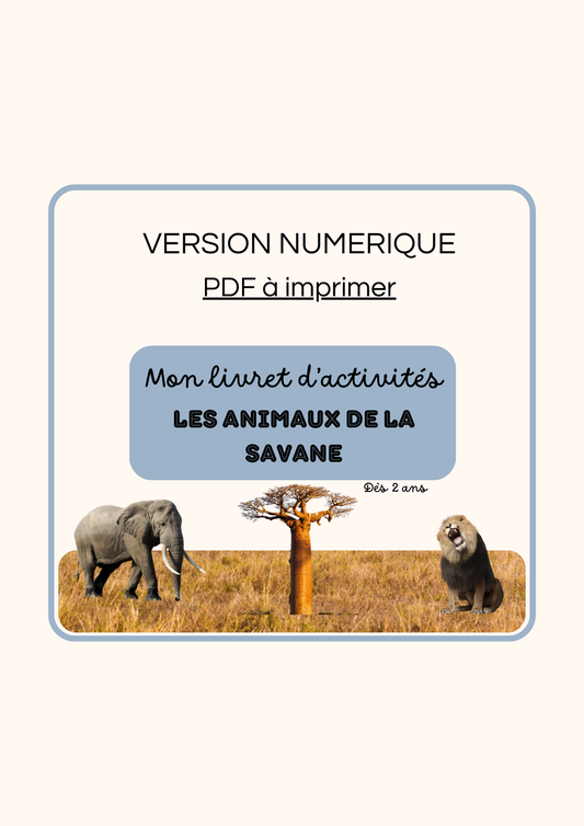Les animaux de la Savane- PDF
